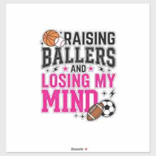 Opvoeding Ballers Sport Moeder Vintage T-Shirt Ont Sticker