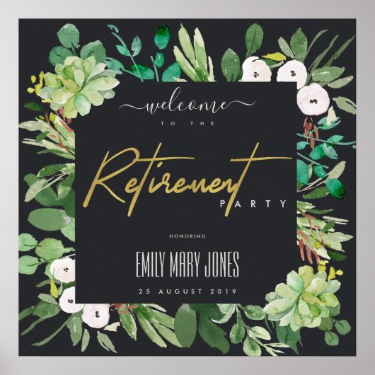 OPVOLGENDE WATERVERF VAN DE FOLIAGE WELKOM POSTER (Voorkant)