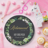 OPVOLGENDE WREATH FOLIAGE WATERVERF RETIREMENT PAPIEREN BORDJE (Feest)