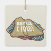 Opvouwbare kleding, wasdag keramisch ornament (Achterkant)