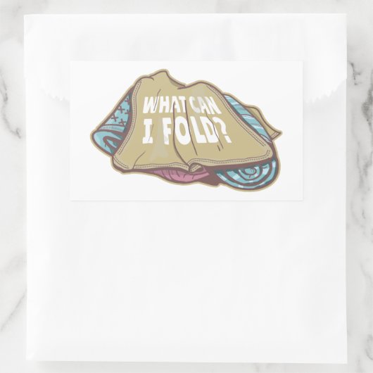 Opvouwbare kleding, wasdag rechthoekige sticker (Tas)