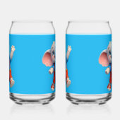 Opvrolijkend blauw glazen concept (Links)
