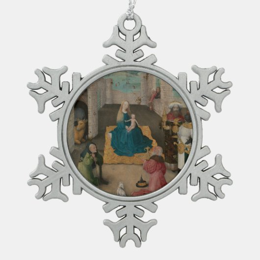 Opwaardering van de Magi Tin Sneeuwvlok Ornament (Voorkant)