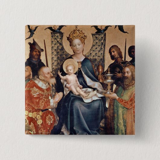 Opwaardering van het Magi-altarstuk Vierkante Button 5,1 Cm (Voorkant)