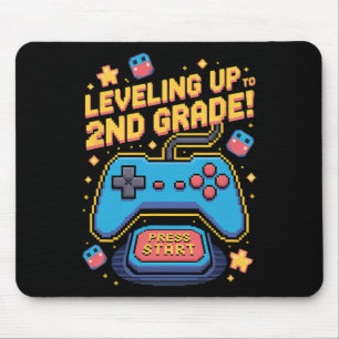 Opwaarts gaan naar 2e klas gamer 8 Bit Gepixelisee Muismat