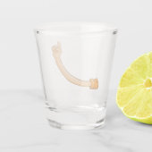 opwaarts handwijzend schotglas shot glas (Achterkant)