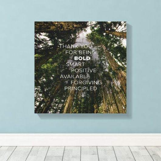 Opwaartse bril #1 (12x12) canvas afdruk (Insitu (Houten vloer))