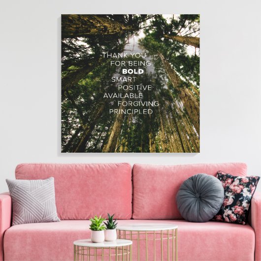 Opwaartse bril #1 (24x24) canvas afdruk (Insitu (Woonkamer))