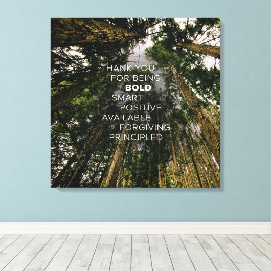 Opwaartse bril #1 (24x24) canvas afdruk (Insitu (Houten vloer))