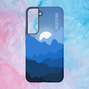 Opwaartse Traject Minimalistische Blauwe Bergediti Samsung Galaxy Hoesje