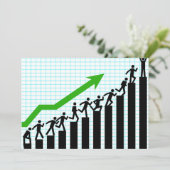 Opwaartse Uitnodigingen van de Grafiek van de Tren (Staand voorkant)