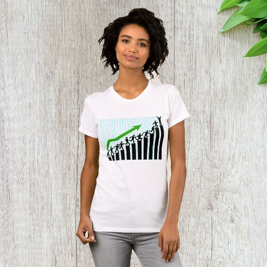 Opwaartse Womens T-Shirt van Trend Graph