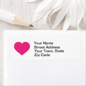 Opwarmbaar roze hart etiket (Insitu)