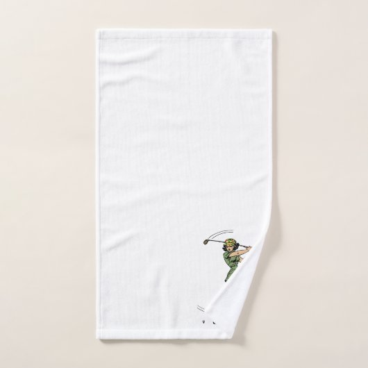 Opwarmen voor Golf Lady Golfer Bad Handdoek (Handdoek)