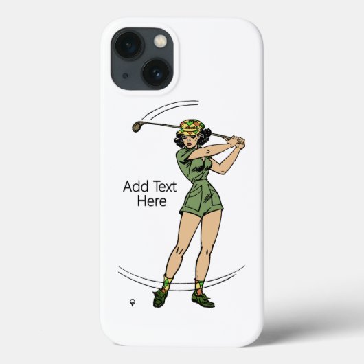 Opwarmen voor Golf Lady Golfer Case-Mate iPhone Case (Achterkant)