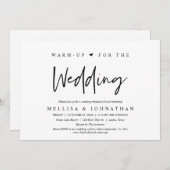 Opwarmertje voor de bruiloft, proefdiner kaart (Voorkant / Achterkant)