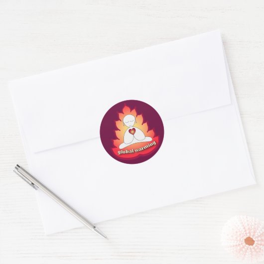 opwarming ronde sticker (Envelop)
