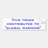 Opwarming van de aarde bumpersticker (Voorkant)