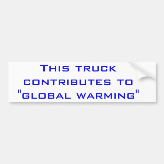 Opwarming van de aarde bumpersticker (Voorkant)