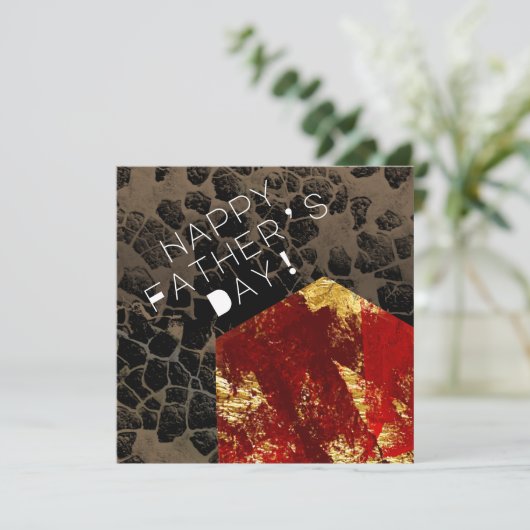 Opwarming van de aarde - Burning House - Vaderdag Kaart (Staand voorkant)