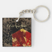 Opwarming van de aarde - Burning House - Vaderdag Sleutelhanger (Achterkant)