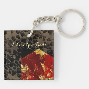 Opwarming van de aarde - Burning House - Vaderdag Sleutelhanger