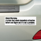 opwarming van de aarde: Een crisis die aandacht be Bumpersticker (Op auto)
