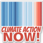 opwarming van de aarde klimaatverandering temperat sticker (Voorkant)