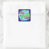Opwarming van de aarde stoppen - Textured | STICKE Vierkante Sticker (Tas)