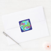 Opwarming van de aarde stoppen - Textured | STICKE Vierkante Sticker (Envelop)