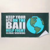 Opwarming van de aarde strandlaken (Voorkant)