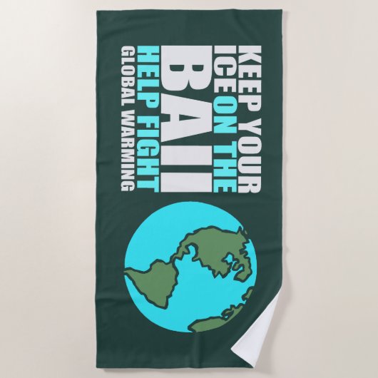 Opwarming van de aarde strandlaken (Voorkant)