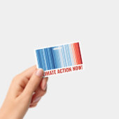 Opwarming van de aarde Strepen Klimaatverandering  Badge (Handheld)
