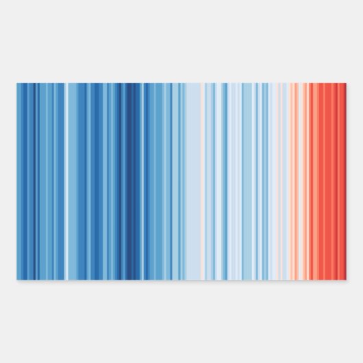 opwarming van de aarde temperaturen klimaatverande rechthoekige sticker (Voorkant)
