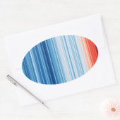 opwarming van de aarde temperatuurstijging klimaat ovale sticker (Envelop)