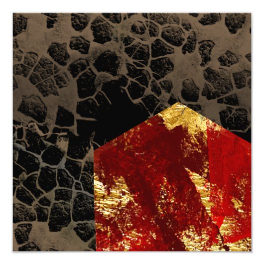 Opwarming van de aarde - Verbrandend huis - Abstra Foto Afdruk (Voorkant)