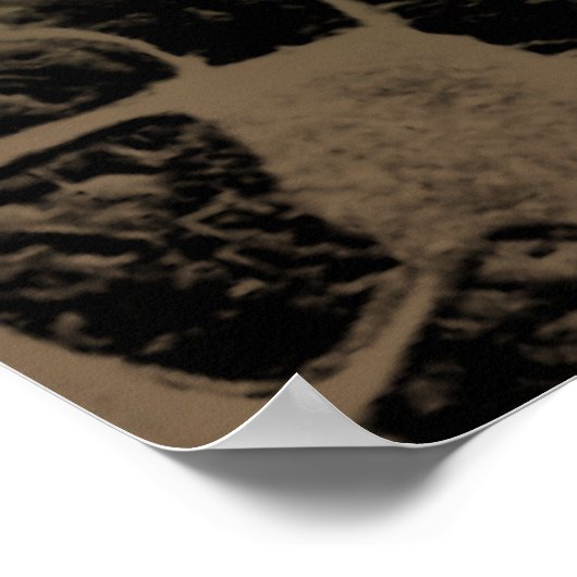 Opwarming van de aarde - Verbrandend huis - Abstra Poster (Hoek)