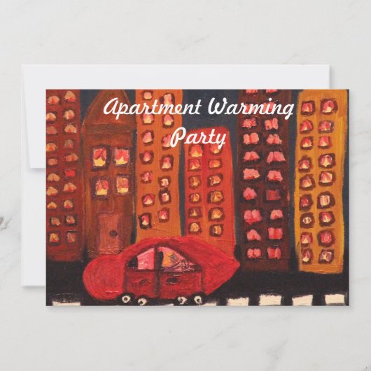 Opwarmingsuitnodiging voor appartementen kaart (Voorkant)