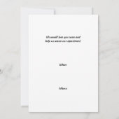 Opwarmingsuitnodiging voor appartementen kaart (Achterkant)