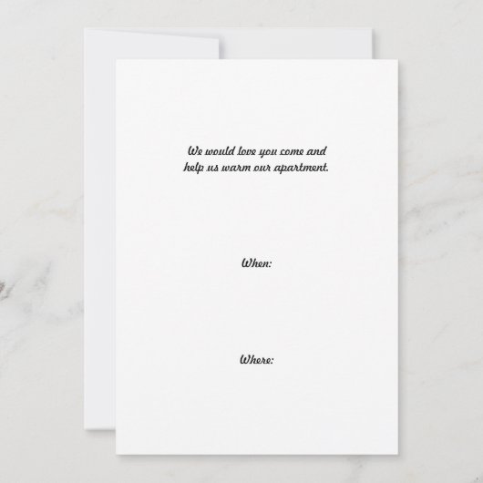 Opwarmingsuitnodiging voor appartementen kaart (Achterkant)