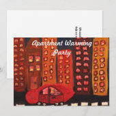 Opwarmingsuitnodiging voor appartementen kaart (Voorkant / Achterkant)