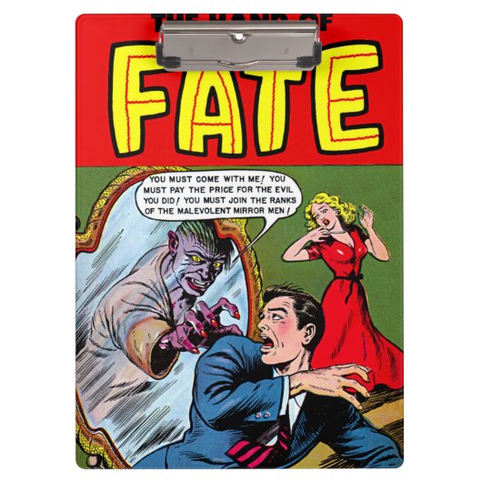 Opwekken in de spiegel van de  komieken klembord (Voorkant)