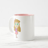 opwind chibi tweekleurige koffiemok (Voorkant links)