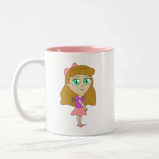 opwind chibi tweekleurige koffiemok (Links)