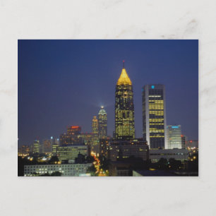Opwindend nachtleven, Atlanta, Georgia, VS Briefkaart