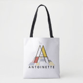 Opwindend Neoplasticisme Style Monogram. Brief A Tote Bag (Voorkant)