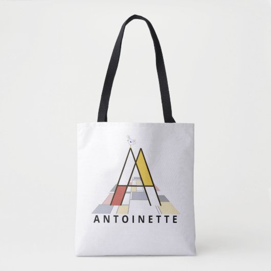 Opwindend Neoplasticisme Style Monogram. Brief A Tote Bag (Voorkant)