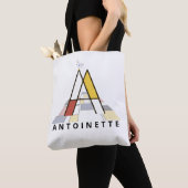 Opwindend Neoplasticisme Style Monogram. Brief A Tote Bag (Dichtbij)