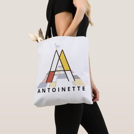 Opwindend Neoplasticisme Style Monogram. Brief A Tote Bag (Dichtbij)