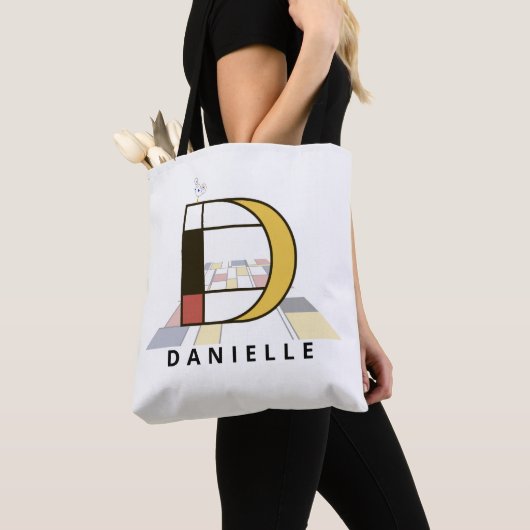 Opwindend Neoplasticisme Style Monogram. Brief D Tote Bag (Dichtbij)